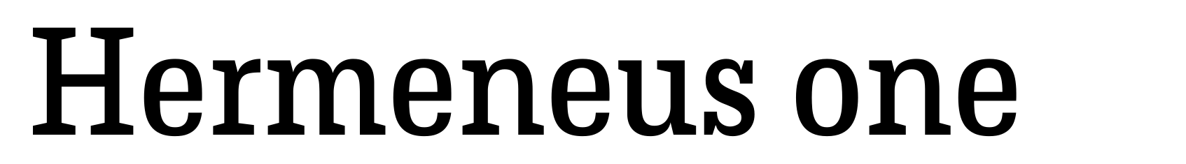 Hermeneus one
