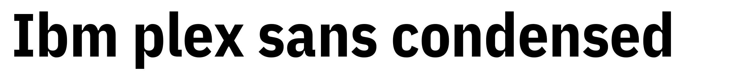 Ibm plex sans condensed