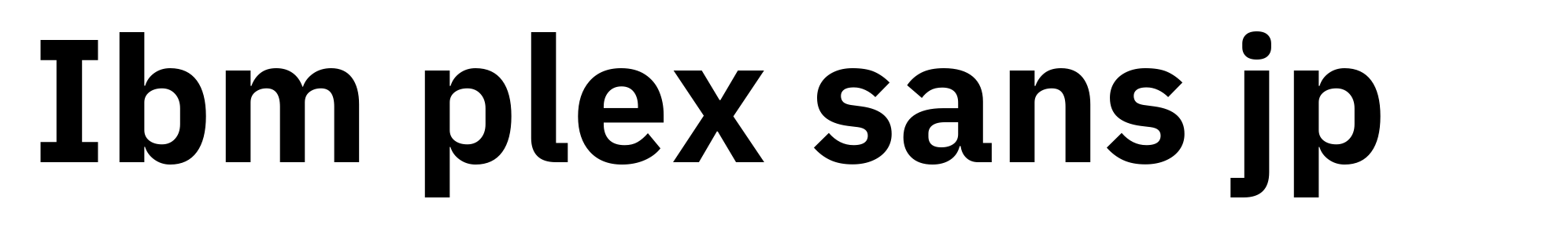Ibm plex sans jp