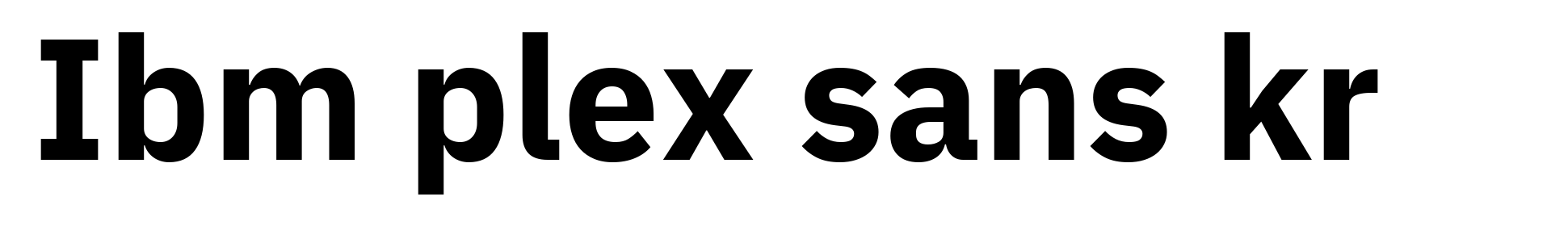 Ibm plex sans kr