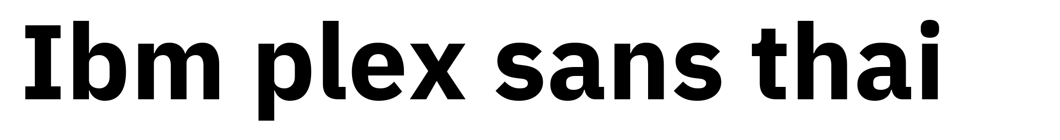 Ibm plex sans thai