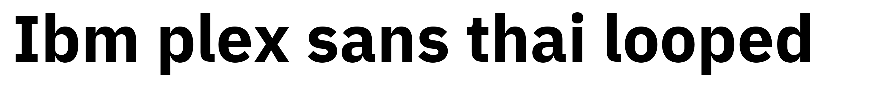 Ibm plex sans thai looped