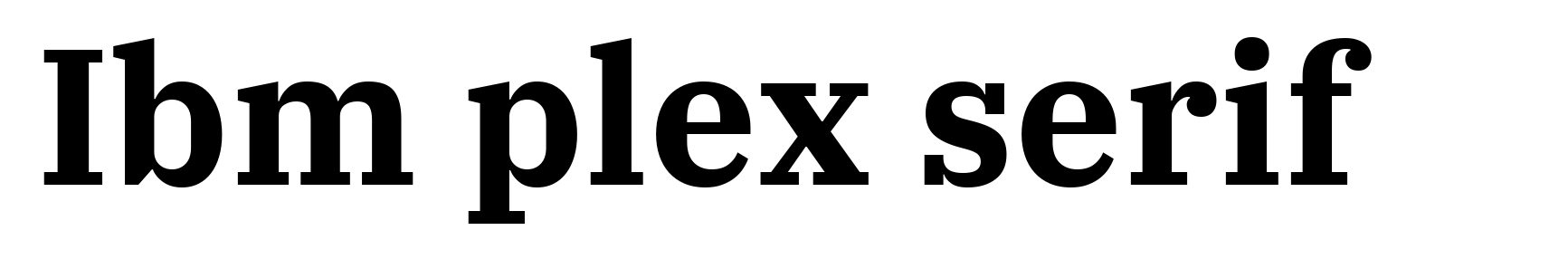 Ibm plex serif