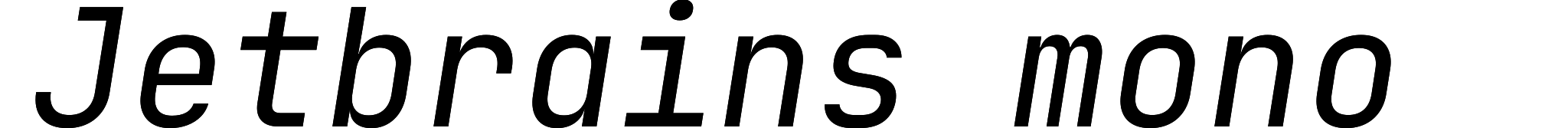 Jetbrains mono