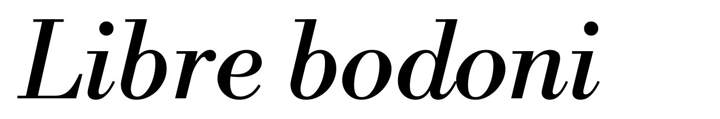 Libre bodoni