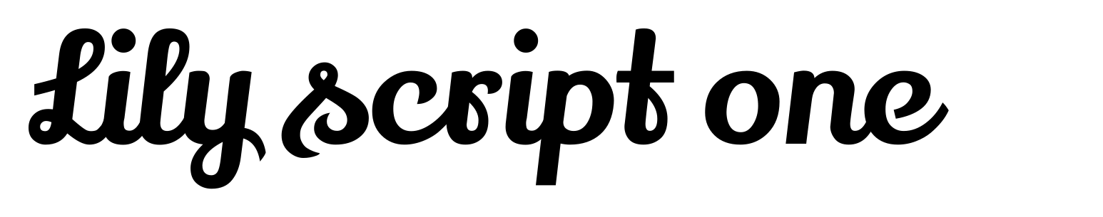 Lily script one