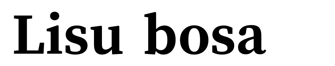 Lisu bosa