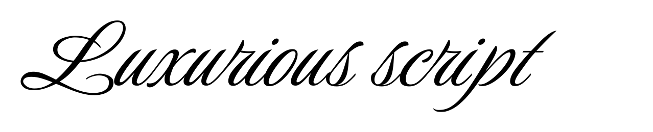 Luxurious script