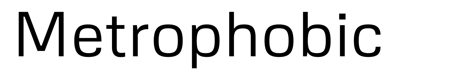 Metrophobic