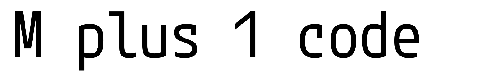 M plus 1 code
