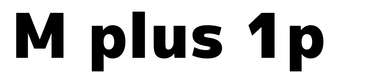 M plus 1p