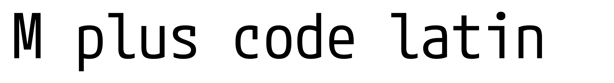 M plus code latin