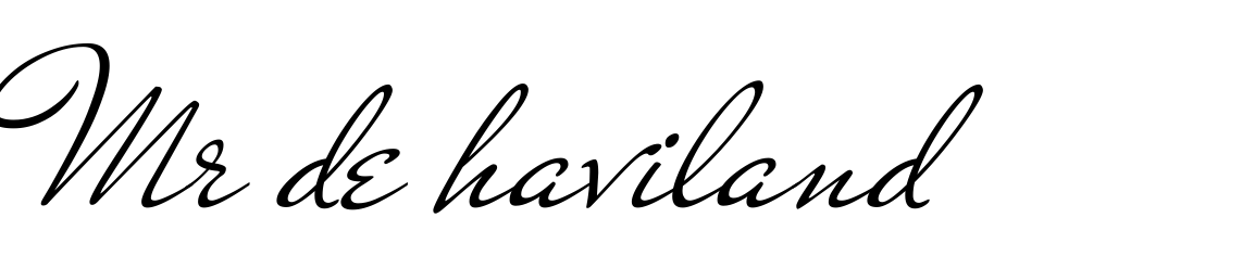 Mr de haviland
