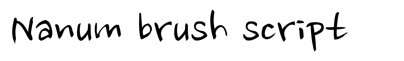 Nanum brush script
