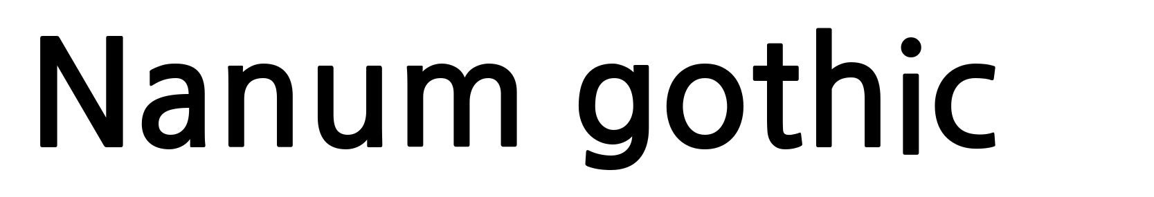 Nanum gothic