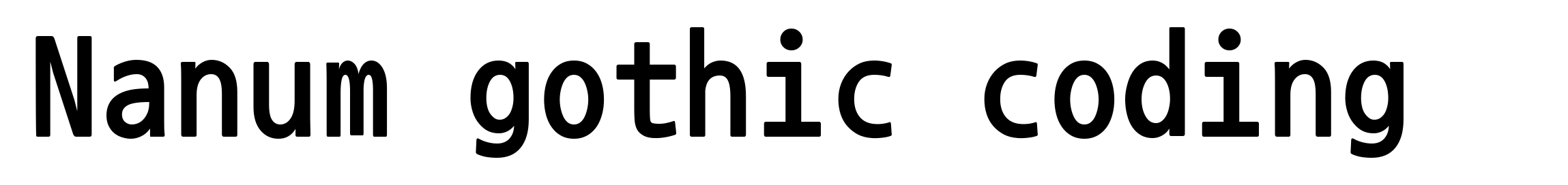 Nanum gothic coding