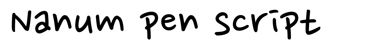 Nanum pen script