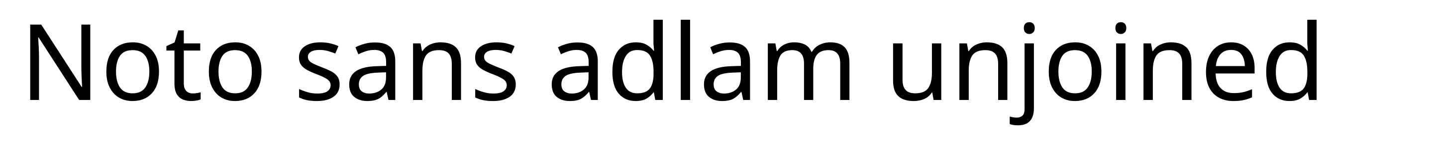 Noto sans adlam unjoined