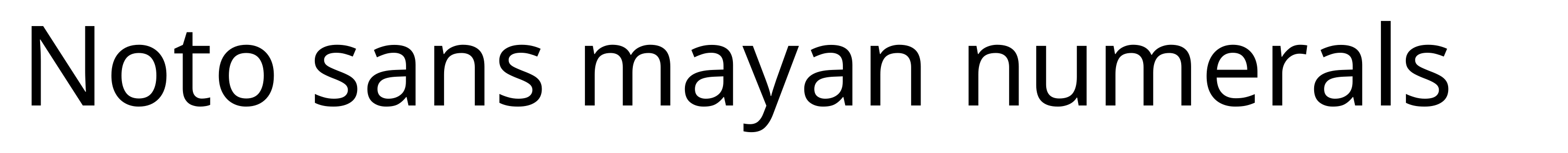 Noto sans mayan numerals