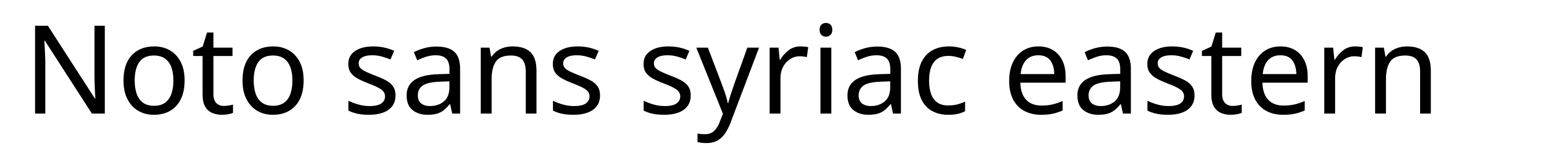 Noto sans syriac eastern