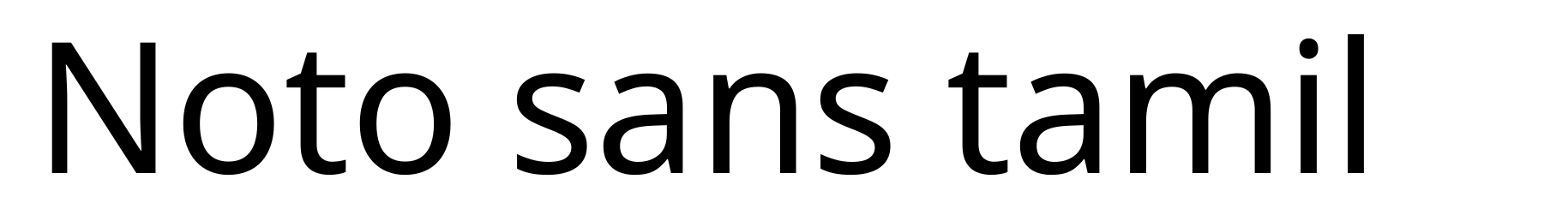 Noto sans tamil