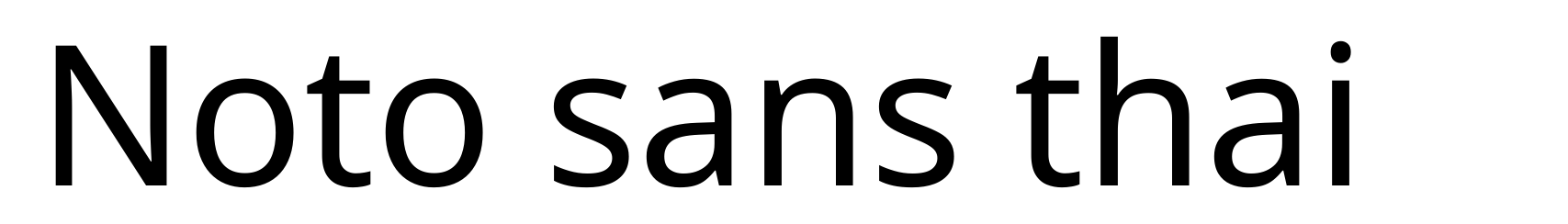 Noto sans thai