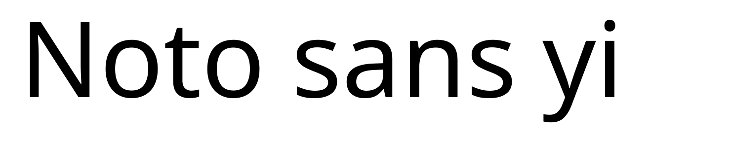Noto sans yi