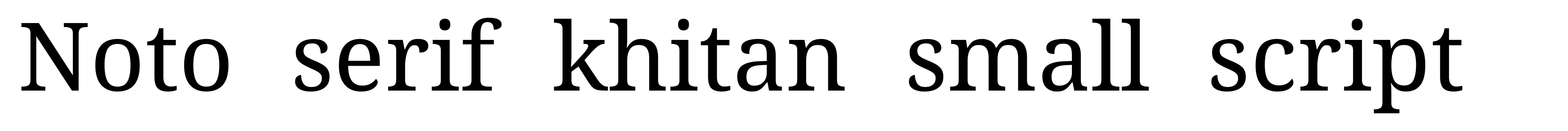 Noto serif khitan small script