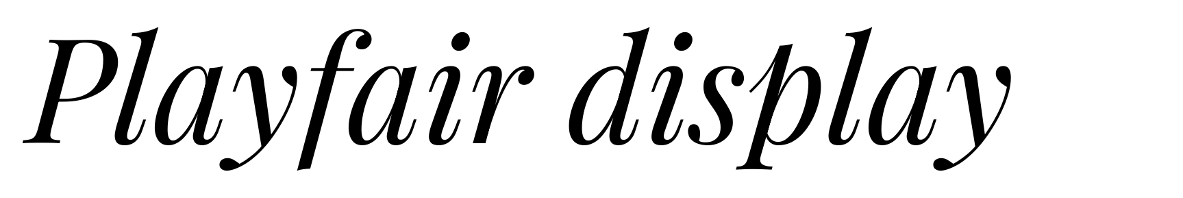 Playfair display