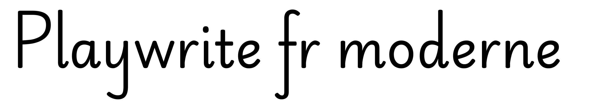 Playwrite fr moderne