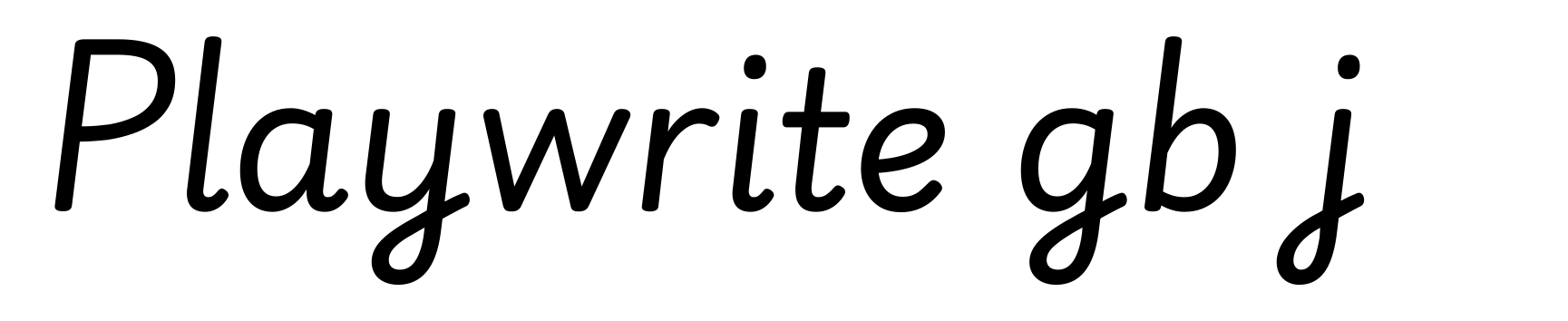 Playwrite gb j