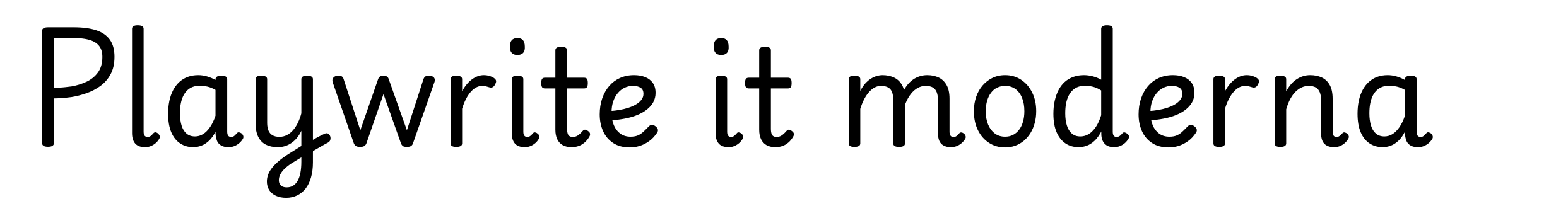 Playwrite it moderna