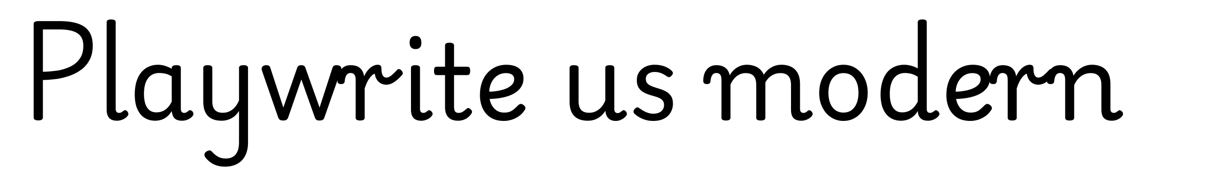 Playwrite us modern