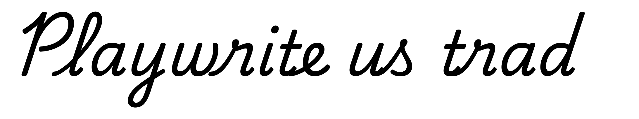Playwrite us trad