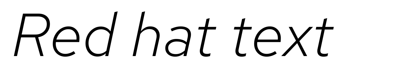Red hat text
