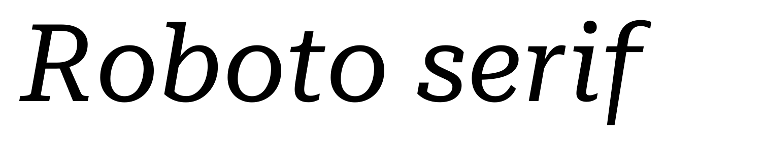 Roboto serif