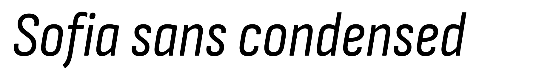 Sofia sans condensed