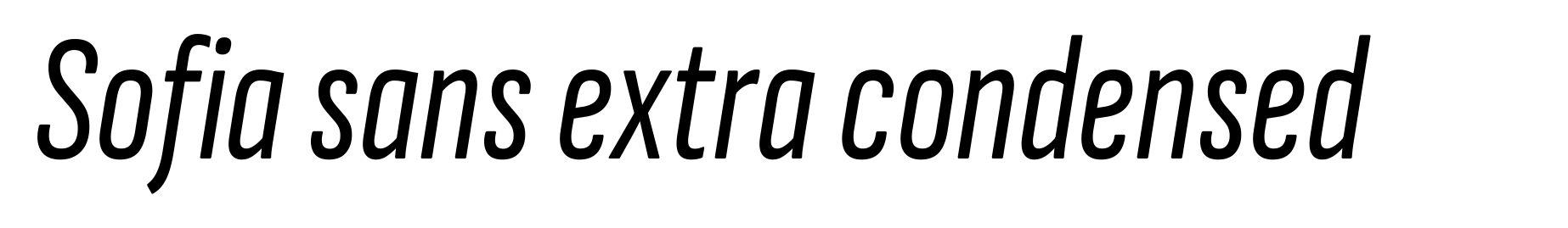 Sofia sans extra condensed