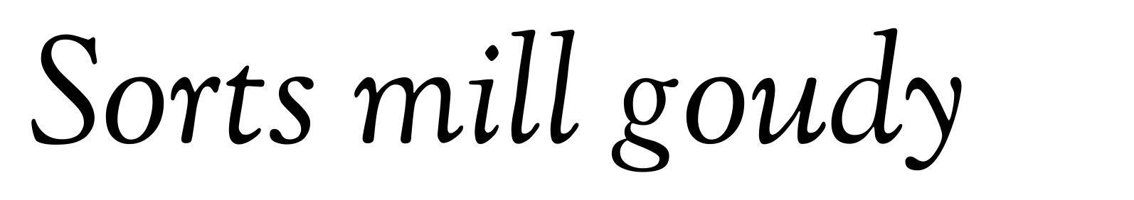Sorts mill goudy