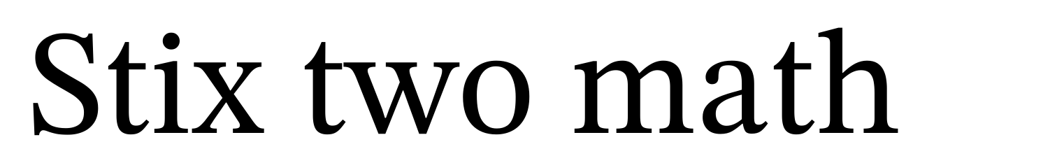 Stix two math