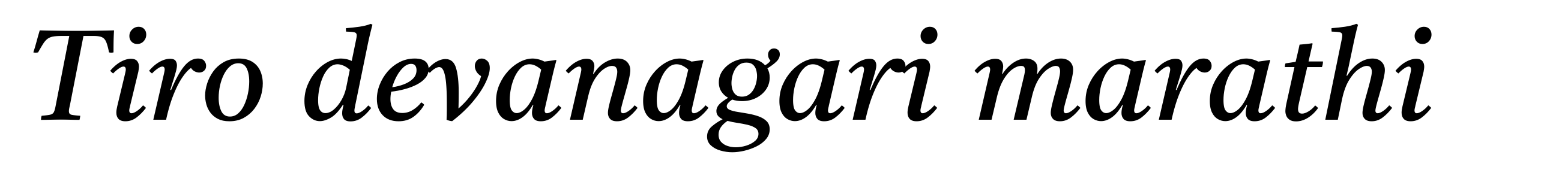 Tiro devanagari marathi