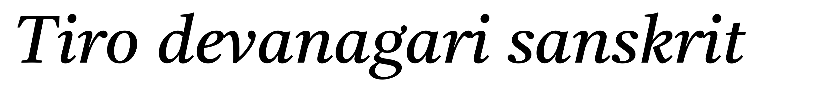 Tiro devanagari sanskrit