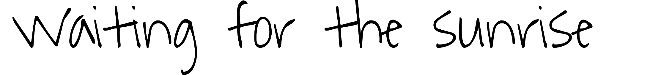 Waiting for the sunrise