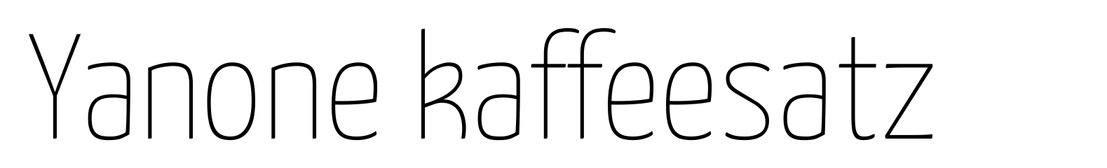 Yanone kaffeesatz